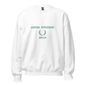Dental Hygienist 90210 Collegiate Green & Pink Sweatshirt