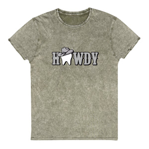 Howdy Tooth Cowgirl Hat- Denim T-Shirt