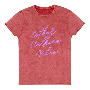 
            
                Load image into Gallery viewer, Esther Wilkins Vibes Denim T-Shirt
            
        