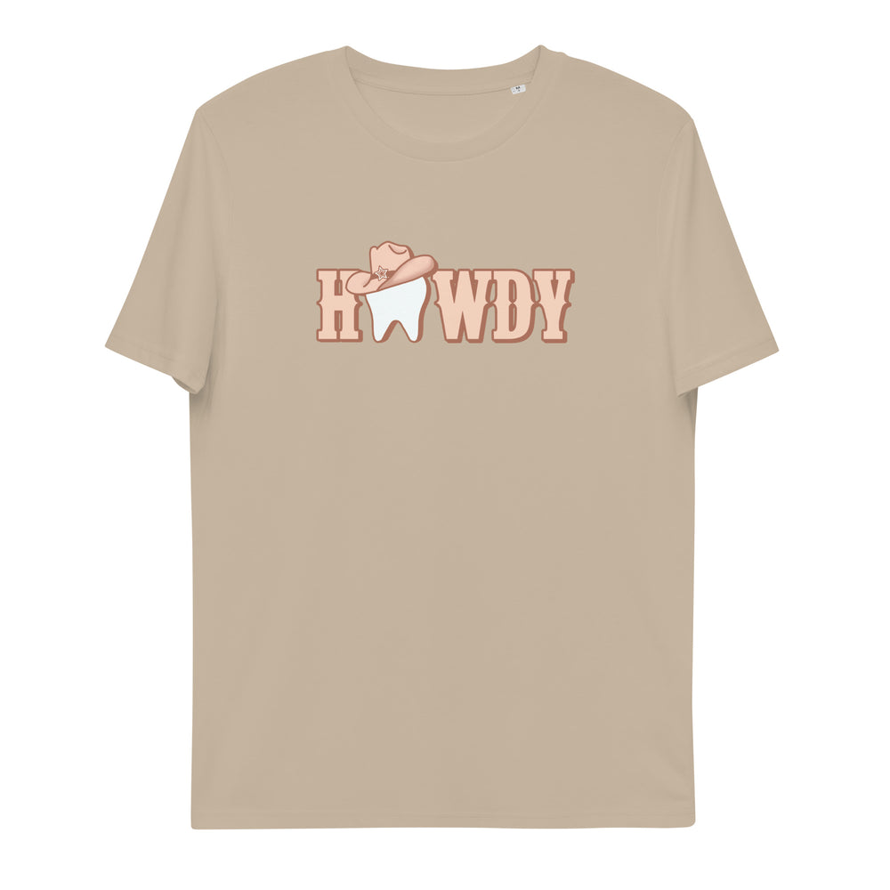 
            
                Load image into Gallery viewer, Howdy Cowgirl Tooth Organic Cotton T-Shirt Neutral Design
            
        