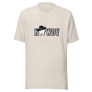 Howdy Tooth Cowboy Hat T-Shirt Black Design