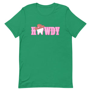 Howdy Cowgirl Tooth Brown Hat T-Shirt Pink Design