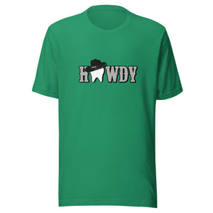 Howdy Tooth Cowboy Hat T-Shirt Black Design