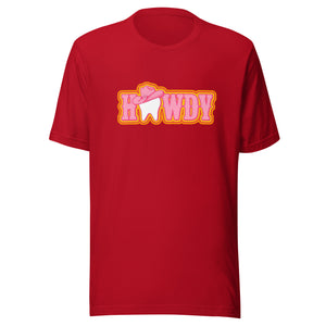 Howdy Cowgirl Tooth Retro Design Unisex T-Shirt