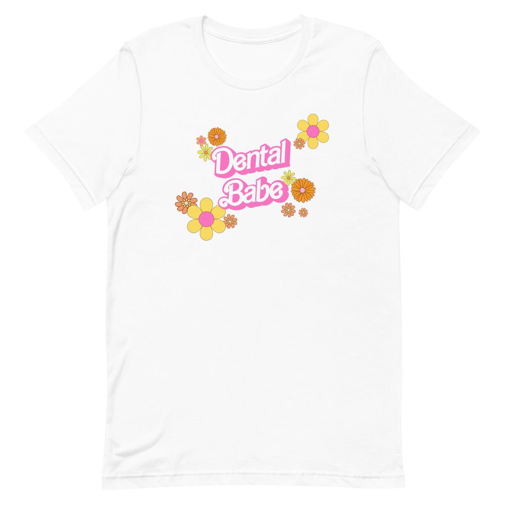 
            
                Load image into Gallery viewer, Dental Babe Retro Floral Unisex T-Shirt
            
        