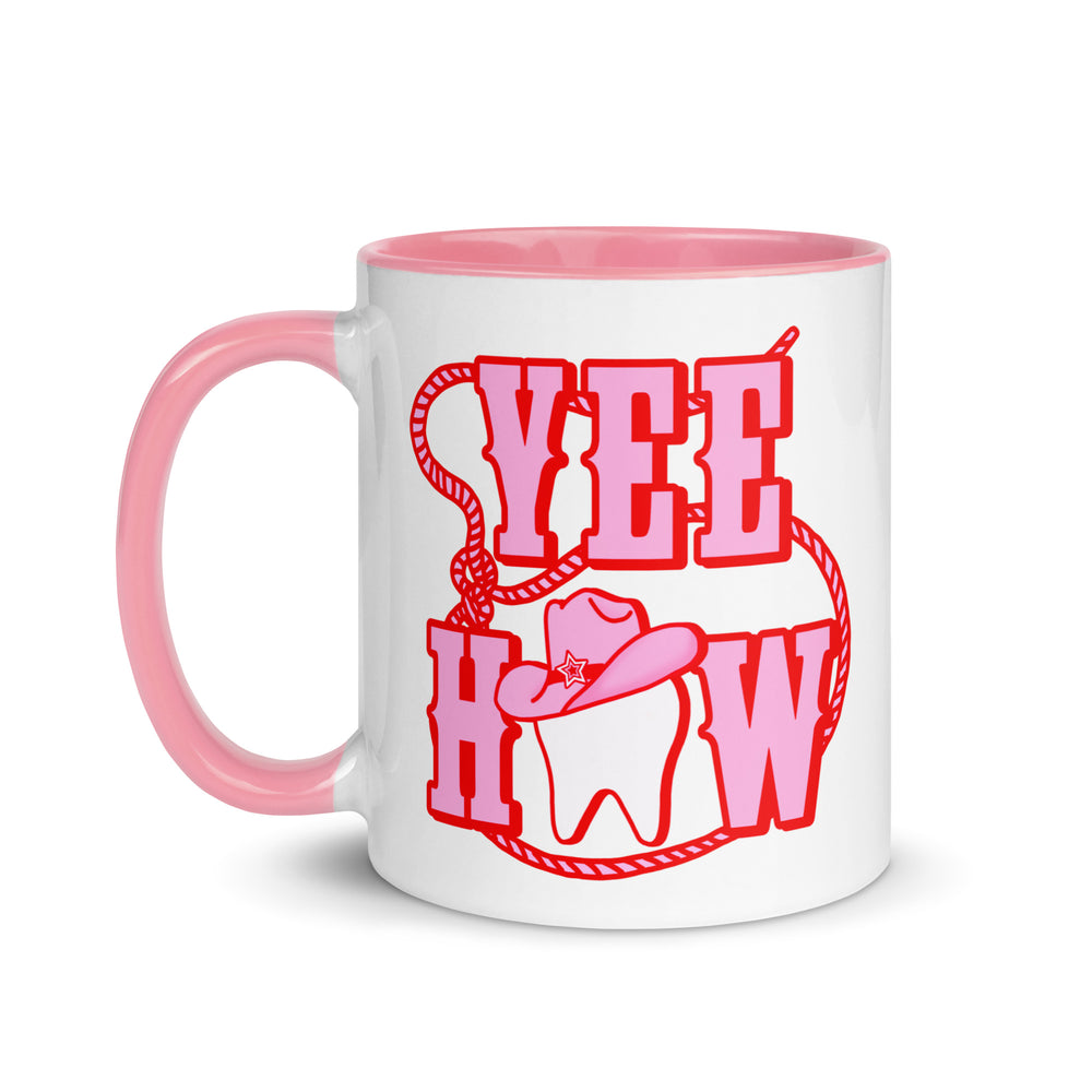 Yea Haw Cowgirl Tooth Mug with Color Inside