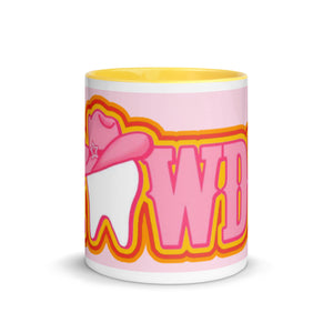 Howdy Pink Cowgirl Hat Tooth Mug with Color Inside for Dental Professionals, Dentists, Dental Hygienists, Assistants, Best Gift Tooth