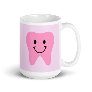 
            
                Load image into Gallery viewer, Pink Happy Tooth Mug
            
        