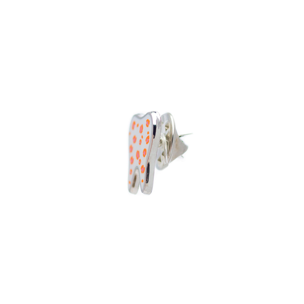 Specialty Tooth Pin - White Leopard
