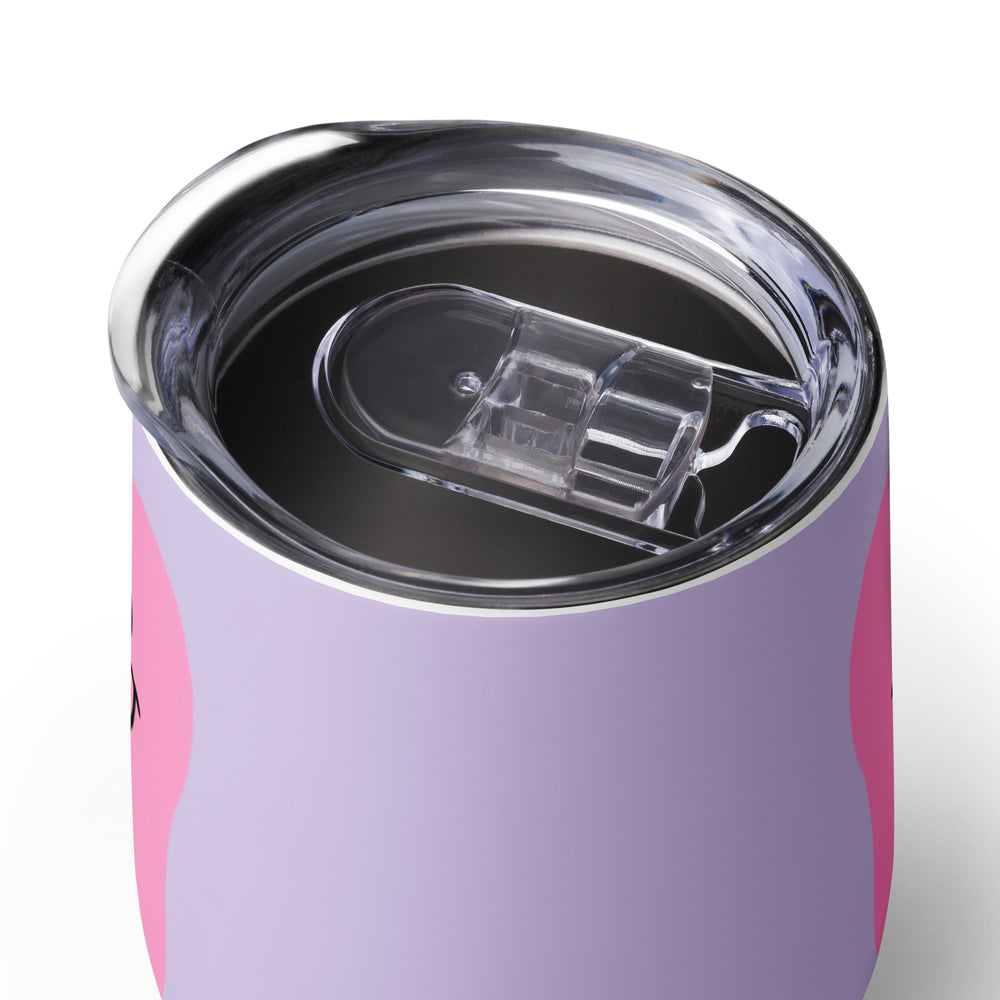 Pink Happy Tooth Wine Tumbler in Lavender