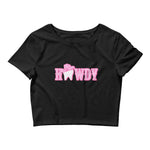 Howdy Cowgirl Tooth Women’s Crop Tee Pink Design
