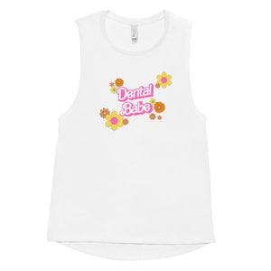 
            
                Load image into Gallery viewer, Dental Babe Retro Floral Ladies’ Muscle Tank
            
        